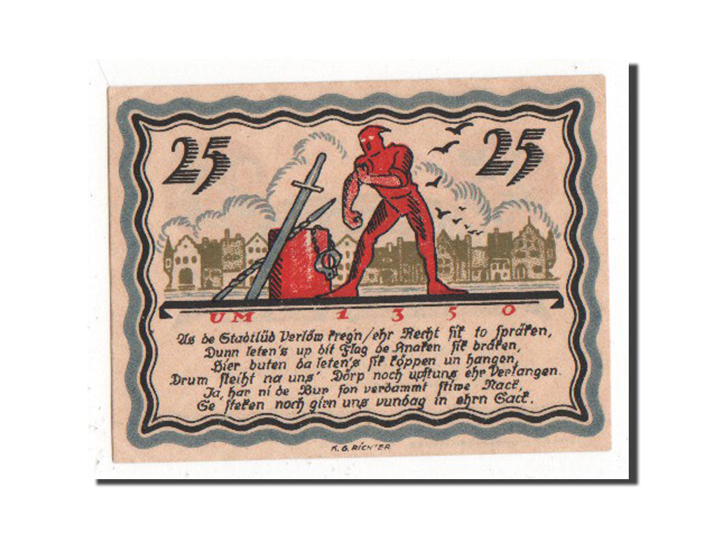 Germany, Budelsdorf Gemeinde, 25 Pfennig, 1921, AU(55-58), Mehl #200.1