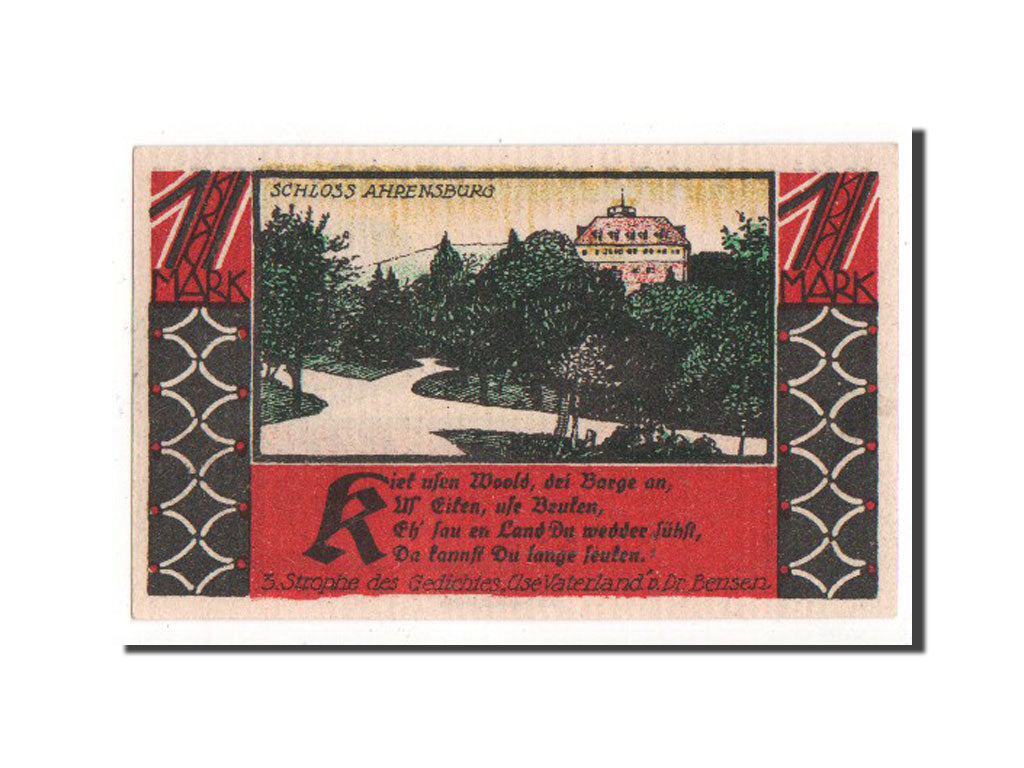 Germania, Buckeburg Sparkasse, 1 Mark, 1921, SPL-, Mehl:198.1
