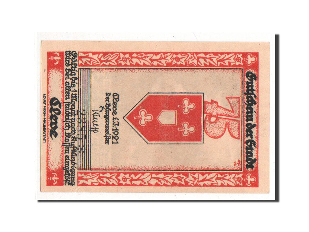 Geldschein, Deutschland, Cleve Stadt, 75 Pfennig, 1921, VZ, Mehl:231.2