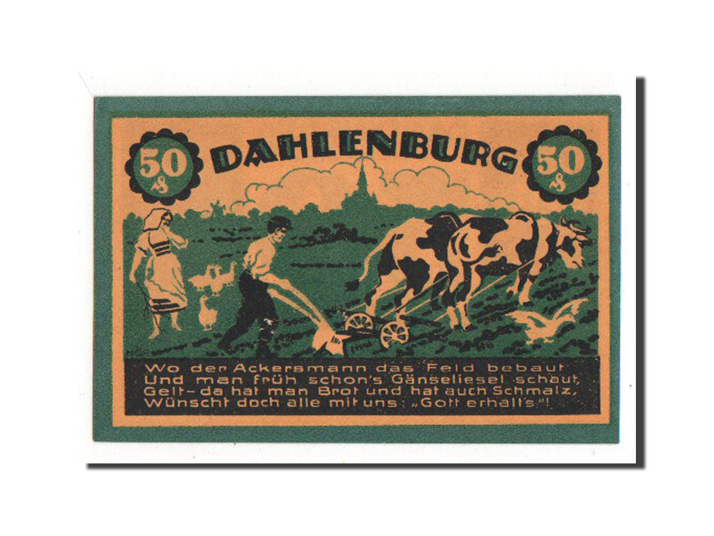 Germany, Dahlenburg, 50 Pfennig, 1921, AU(55-58), Mehl #251.1