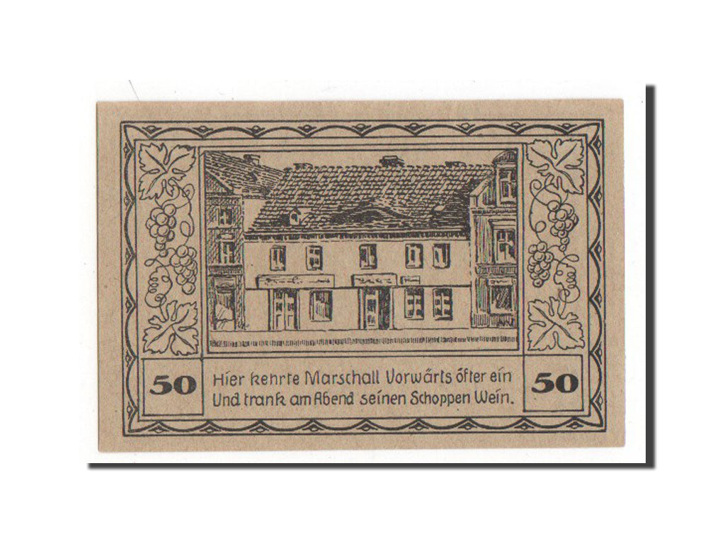 Banknote, Germany, Canth Stadt, 50 Pfennig, AU(55-58), Mehl:220.6b