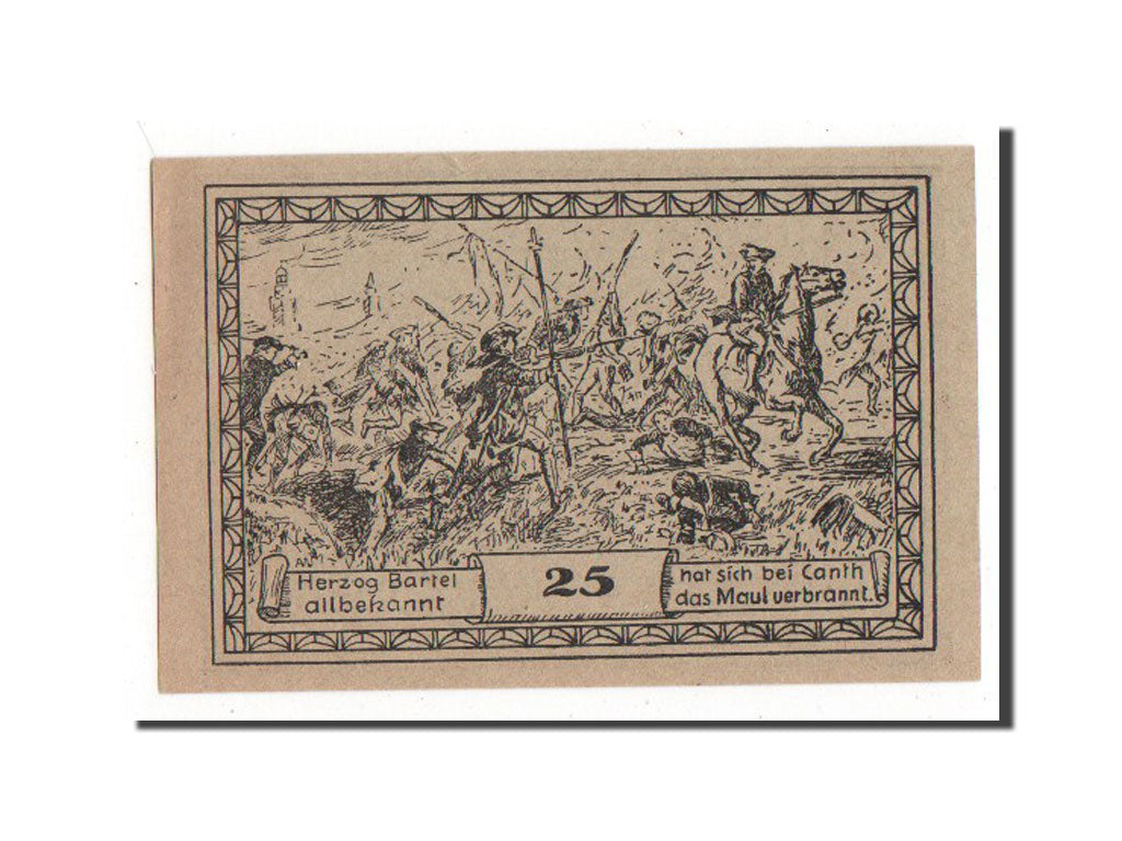 Banknote, Germany, Canth Stadt, 25 Pfennig, AU(55-58), Mehl:220.6b