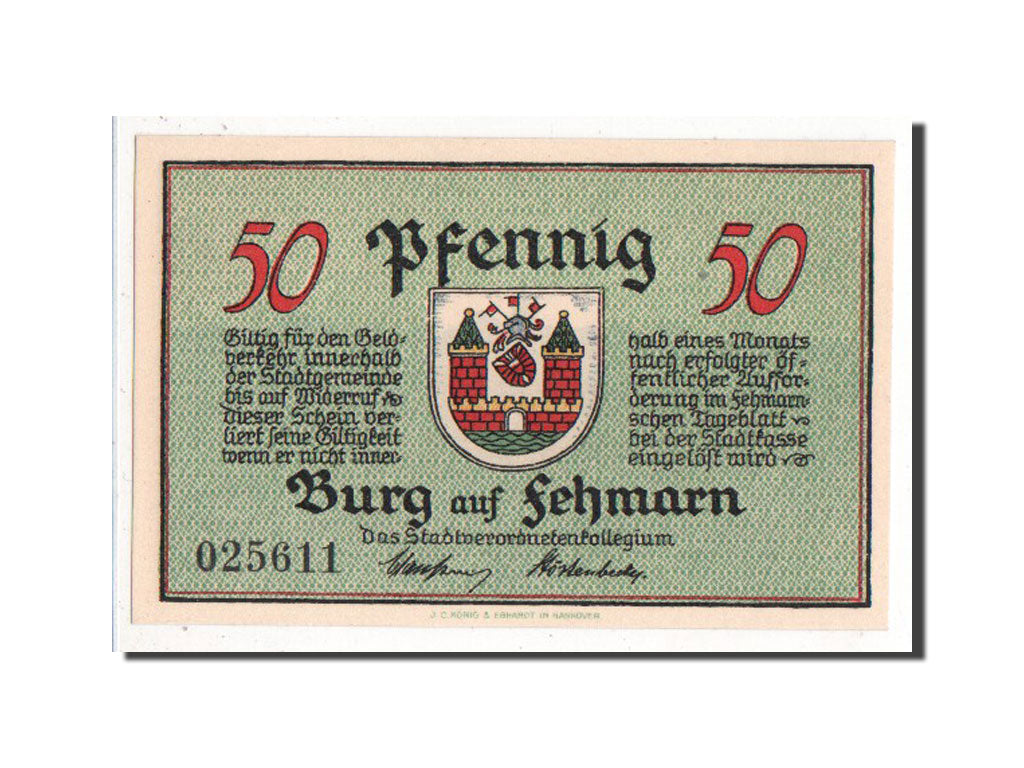 Germany, Schleswig-Holstein, 50 Pfennig, UNC(63), 025611, Mehl #207.1