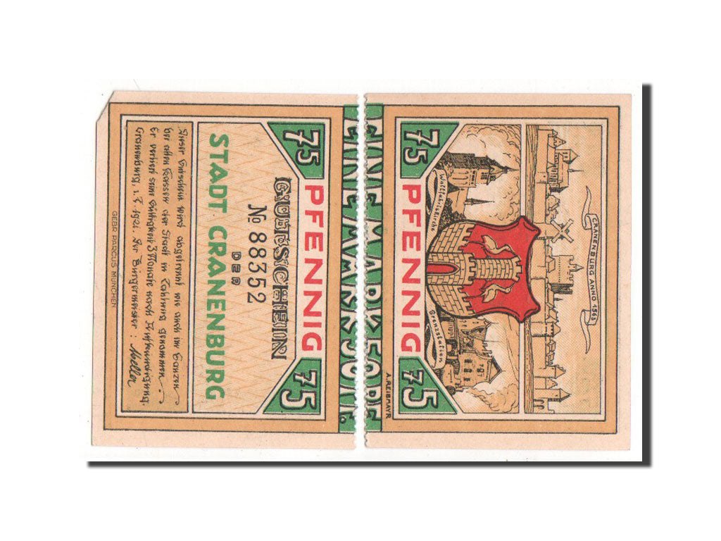 Banconote, Germania, Cranenburg Stadt, 1.5 Mark, 1921, SPL-, Mehl:244.1