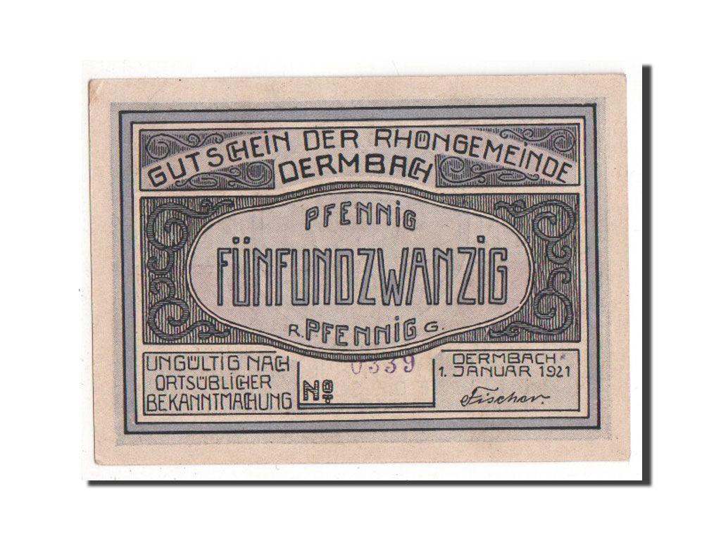 Banknote, Germany, Sachsen-Weimar-Eisenach, 25 Pfennig, 1921, AU(55-58)