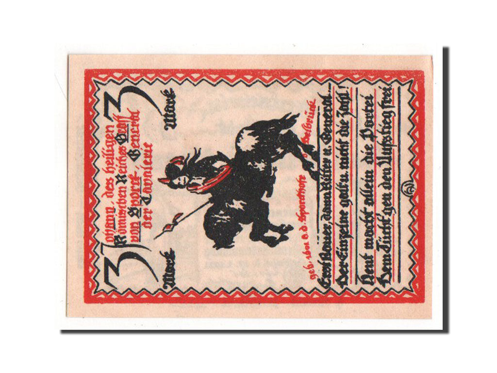 Banknote, Germany, Delbruck, 3 Mark, 1921, AU(55-58), Mehl:261.1