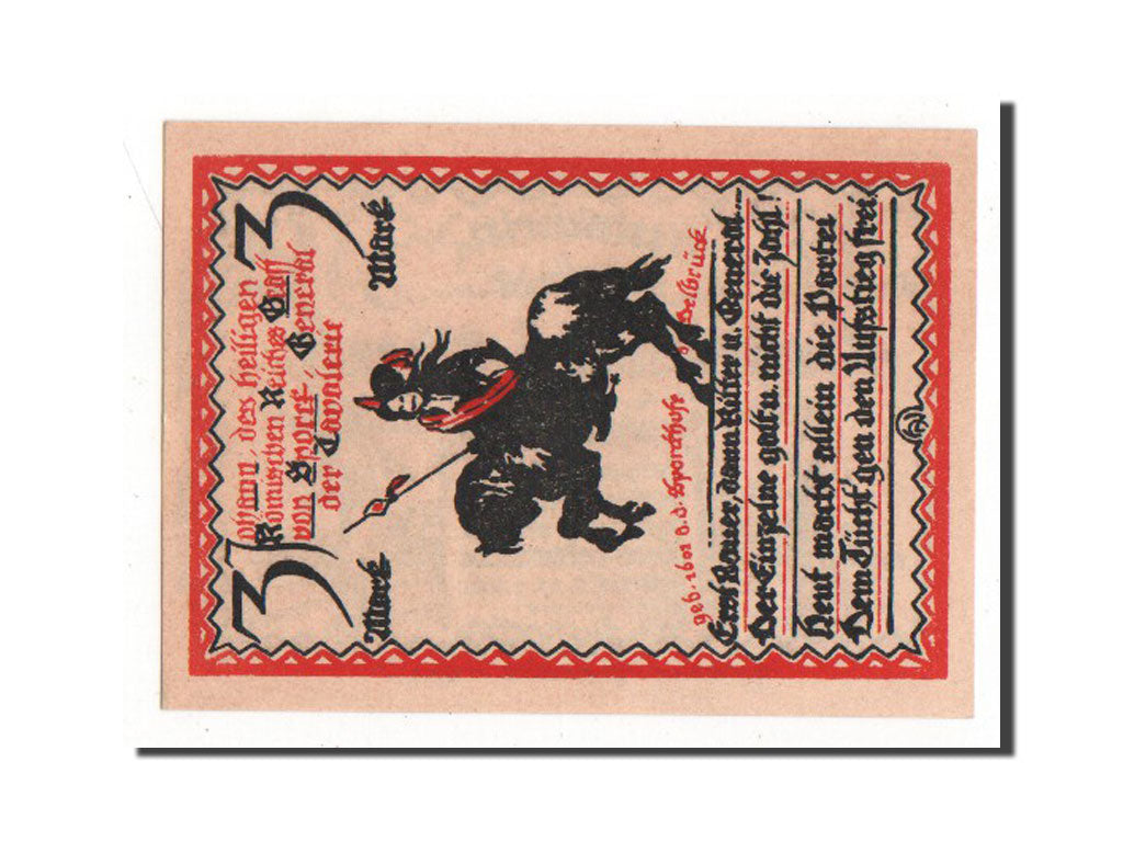 Banknote, Germany, Delbruck, 3 Mark, 1921, AU(55-58), Mehl:261.1