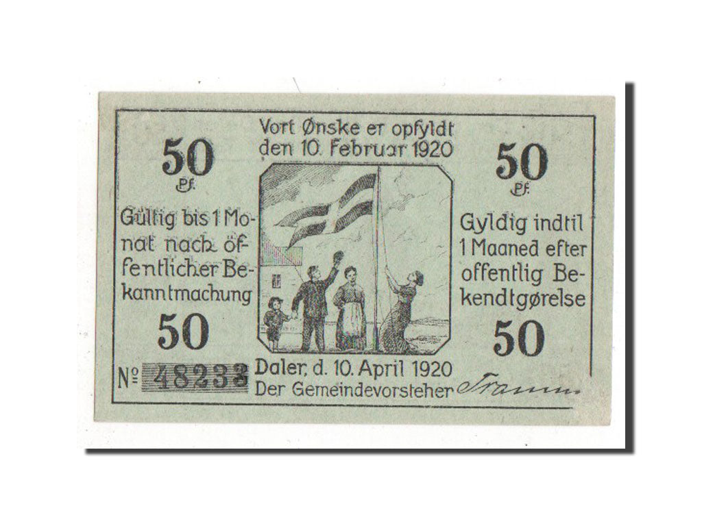 Germany, Daler Gemeinde, 50 Pfennig, 1920, AU(55-58), 48233, Mehl #253.1