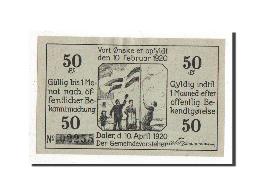 Banknote, Germany, Daler Gemeinde, 50 Pfennig, 1920, AU(55-58), Mehl:253.1
