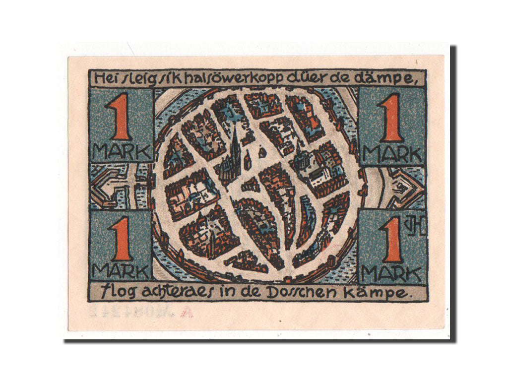 Banknote, Germany, Dorsten, 1 Mark, AU(55-58), Mehl:282.1