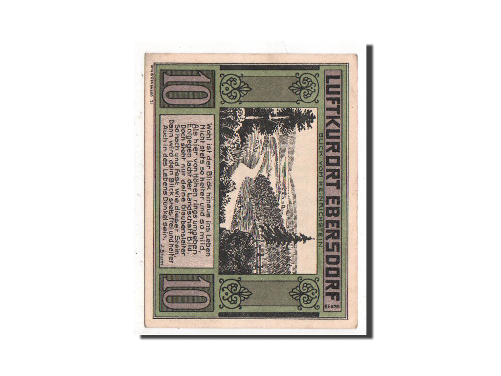 Germany, Reuß jüngere Linie, 10 Pfennig, 1921, AU(55-58), Mehl #302.1