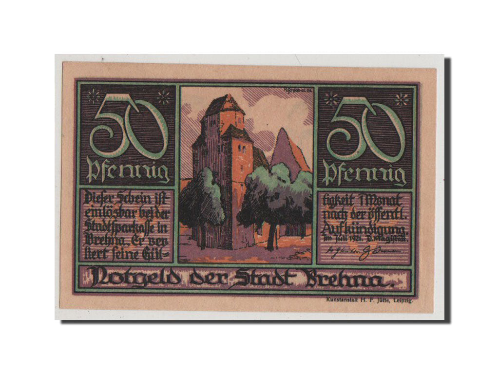Banknote, Germany, Provinz Sachsen, 50 Pfennig, 1921, 1921-07-01, AU(55-58)
