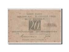 Banknote, Germany, Schleswig-Holstein, 20 Pfennig, 1922, AU(55-58), Mehl:152.2a