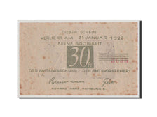Banknote, Germany, Schleswig-Holstein, 30 Pfennig, 1922, AU(55-58), Mehl:152.2a