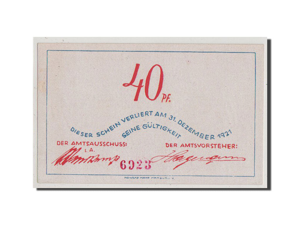 Germany, Schleswig-Holstein, 40 Pfennig, 1921, AU(55-58), 6923, Mehl #135.1a
