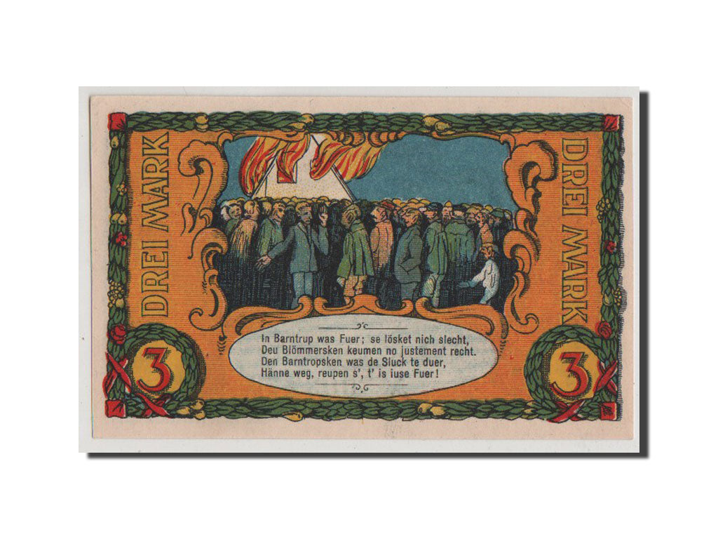 Germany, Blomberg, 3 Mark, 1921, 1921-08-01, AU(55-58), 003273, Mehl #122.2a