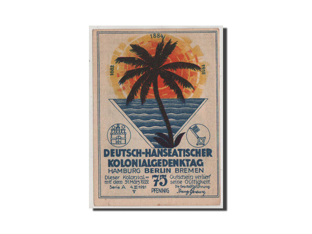 Germany, Berlin Stadt, 75 Pfennig, 1921, EF(40-45), Mehl #88.1