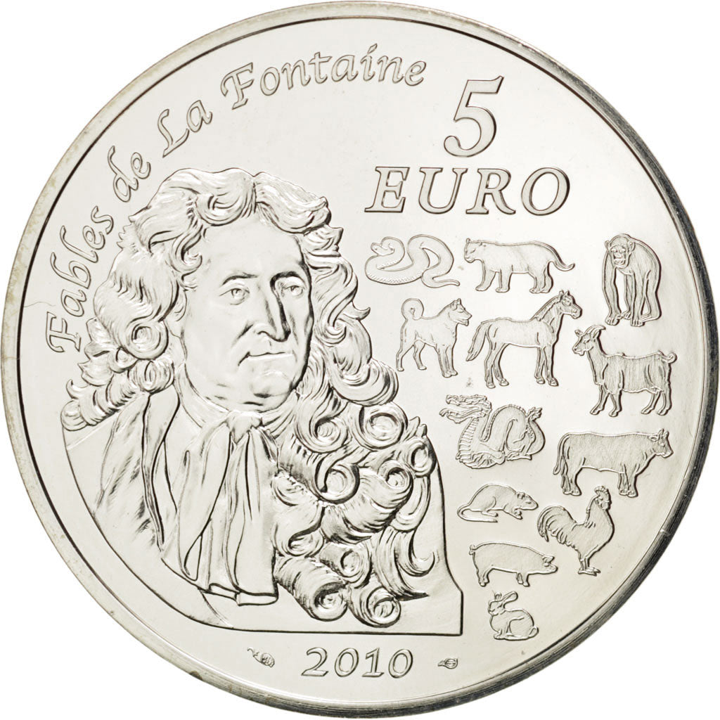 FRANCE, 5 Euro, 2010, Paris, KM #1715, MS(65-70), Silver, 37, 22.20