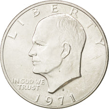 UNITED STATES, Eisenhower Dollar, Dollar, 1971, U.S. Mint, KM #203a, AU(55-58),.