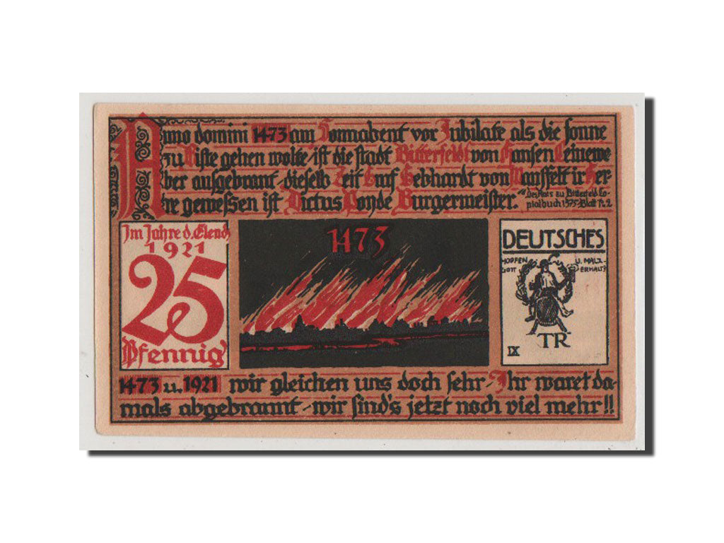 Billete, Alemania, Bitterfeld Stadt, 25 Pfennig, 1921, 1921-06-01, EBC