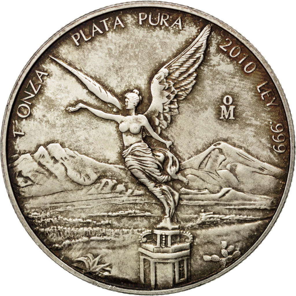 MEXICO, Onza, Troy Ounce of Silver, 2010, Mexico City, KM #639, MS(63), Silver,.