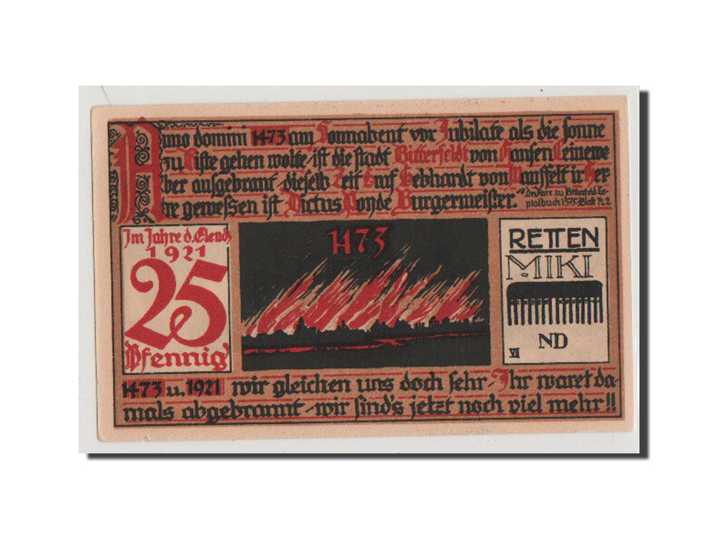 Billet, Allemagne, Bitterfeld Stadt, 25 Pfennig, 1921, 1921-06-01, SUP
