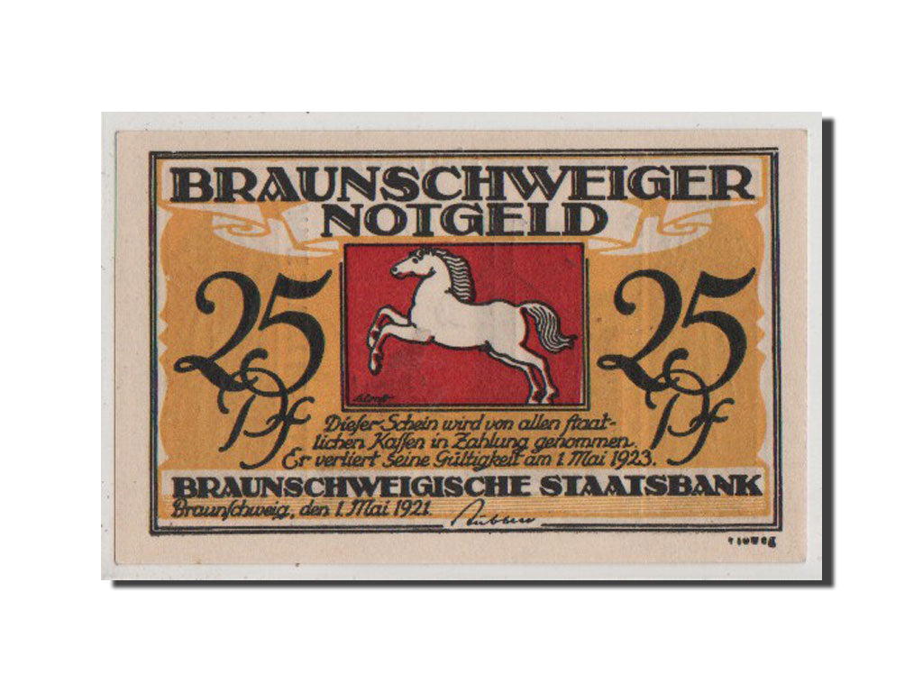 Banconote, Germania, Braunschweig, 25 Pfennig, 1921, SPL-, Mehl:155.1d