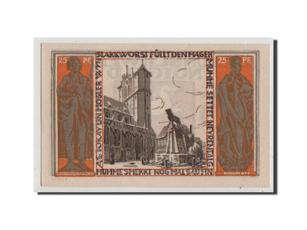 Banconote, Germania, Braunschweig, 25 Pfennig, 1921, SPL-, Mehl:155.1d
