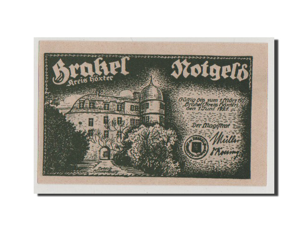 Germany, Brakel Stadt, 50 Pfennig, 1921, UNC(64), Mehl #150.2