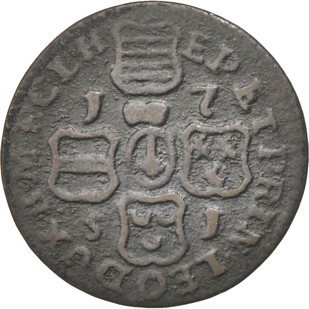 Belgique, Principauté de Liège, Jean Théodore, Liard, 1751, KM 155