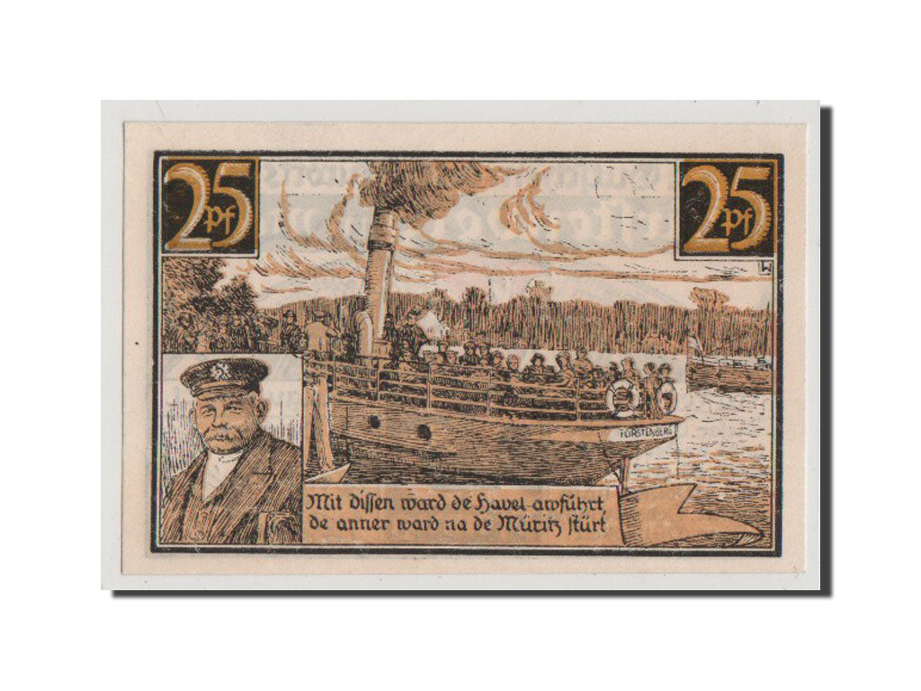 Germany, Furstenberg in Meckl, 25 Pfennig, 1921, UNC(64), Mehl #402.2