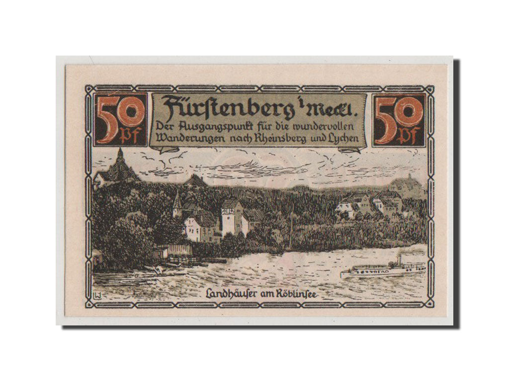 Germany, Furstenberg in Meckl, 50 Pfennig, 1921, UNC(64), Mehl #402.9
