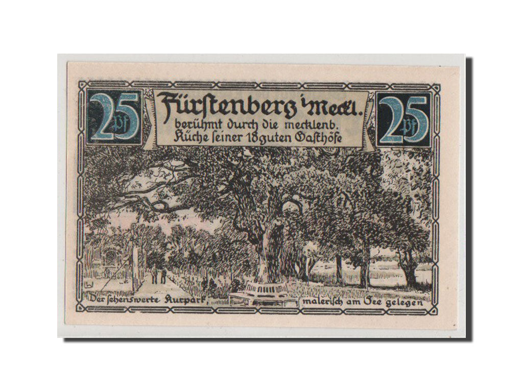 Germany, Furstenberg in Meckl, 25 Pfennig, 1921, UNC(64), Mehl #402.9