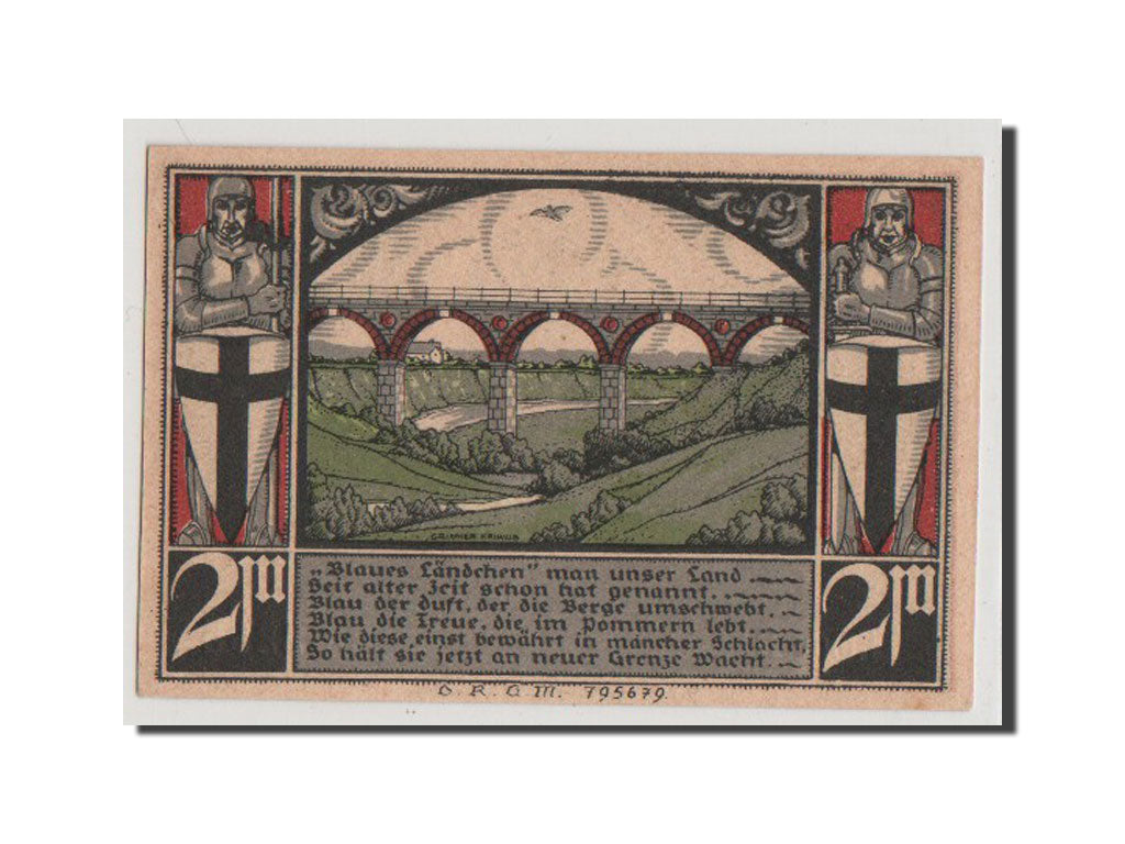Banknote, Germany, Butow Stadtbank, 2 Mark, UNC(64), Mehl:204.1a