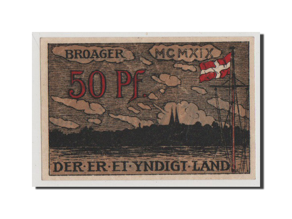 Billete, Alemania, Broacker Gemeinde, 50 Pfennig, 1919, SC+, Mehl:188.1