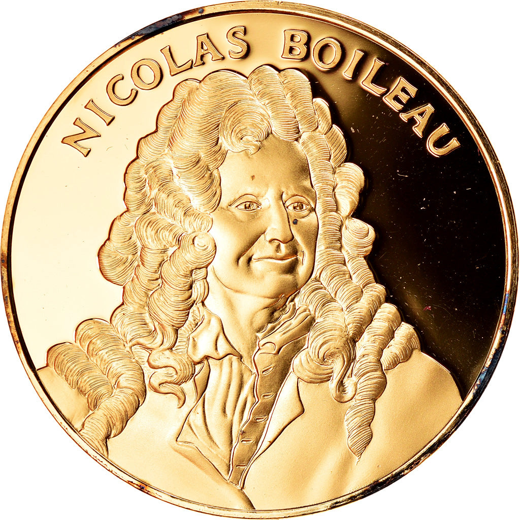 France, Medal, Nicolas Boileau, La France du Roi Soleil, MS(63), Vermeil
