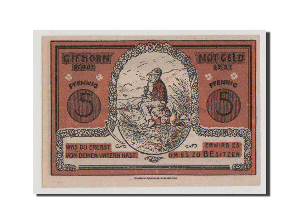 Banknote, Germany, Gifhorn Stadt, 5 Pfennig, 1921, UNC(65-70), Mehl:428.1
