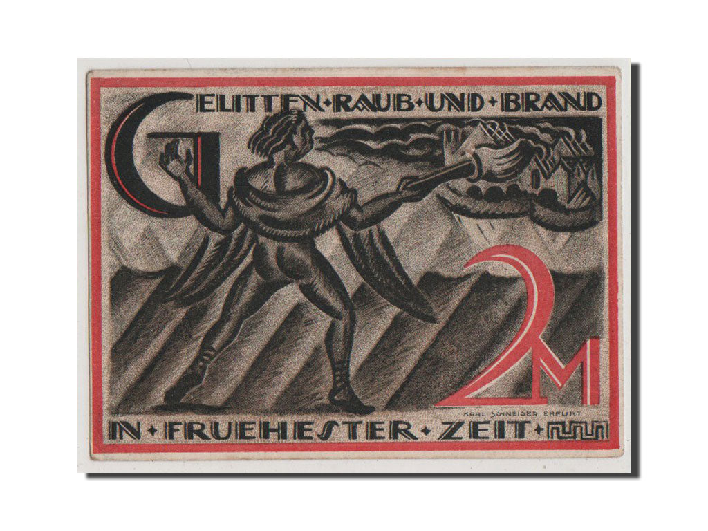 Banknote, Germany, Gera Stadt, 2 Mark, 1921, UNC(64), Mehl:420.1