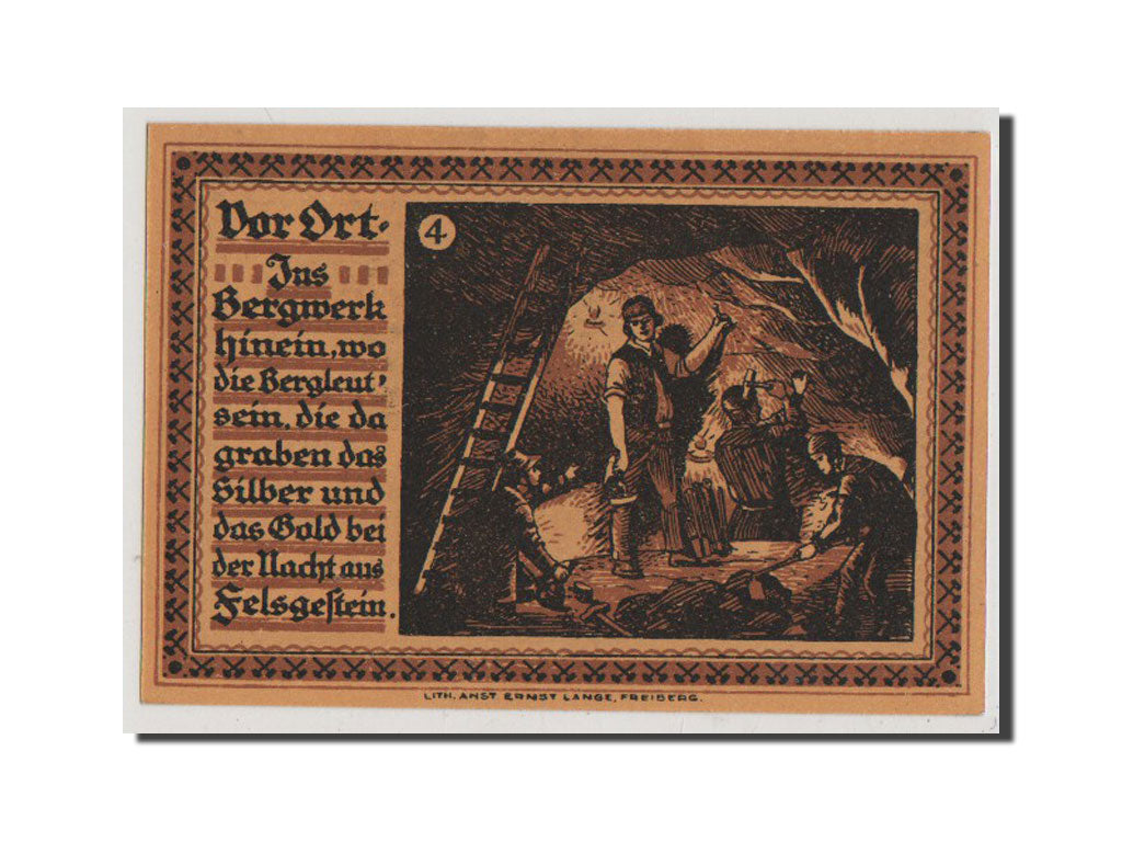 Banconote, Germania, Freiberg Stadt, 75 Pfennig, 1921, FDS, Mehl:379.4a
