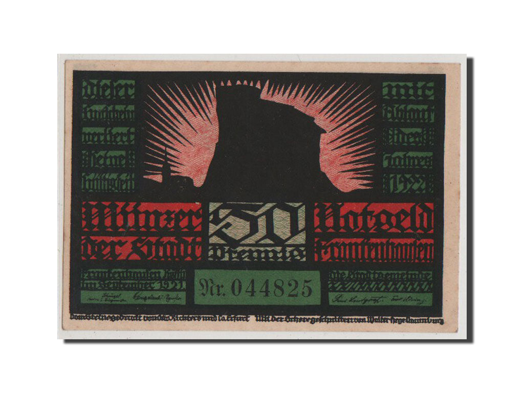 Geldschein, Deutschland, Frankenhausen am Kyffhauser Stadtische, 50 Pfennig