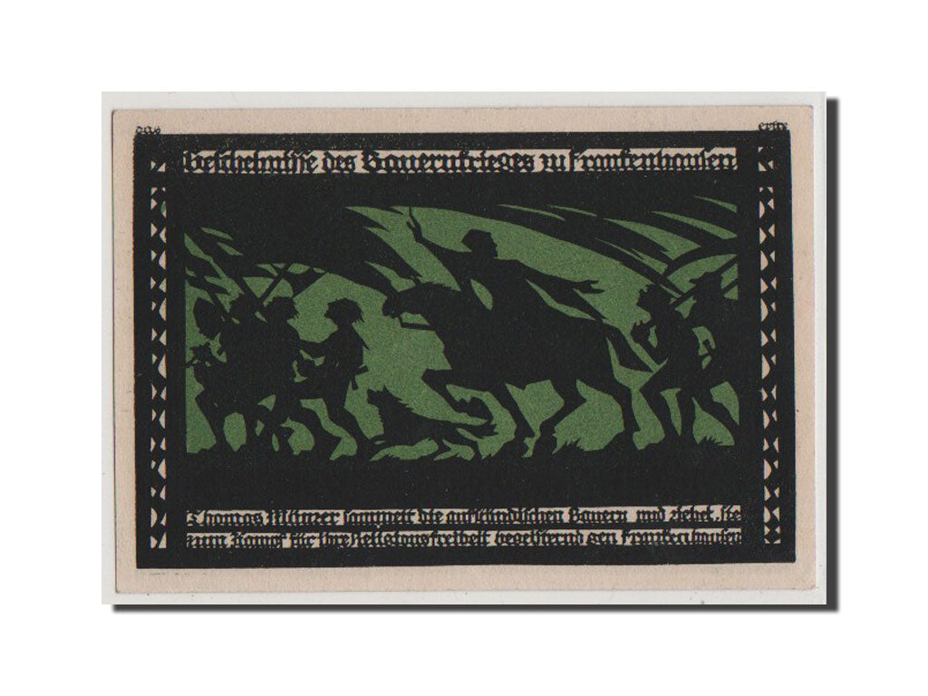 Billet, Allemagne, Frankenhausen am Kyffhauser Stadtische, 50 Pfennig, 1921