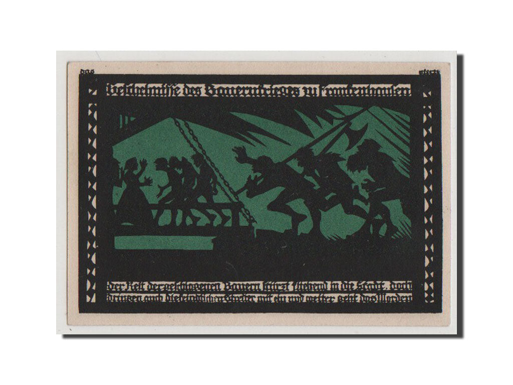 Billet, Allemagne, Frankenhausen am Kyffhauser Stadtische, 50 Pfennig, 1921