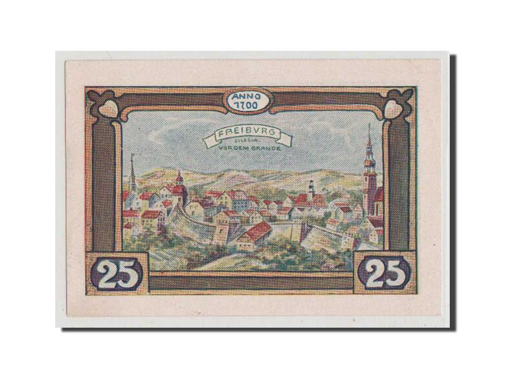 Banconote, Germania, Schlesien, 25 Pfennig, 1921, FDS, Mehl:383.1