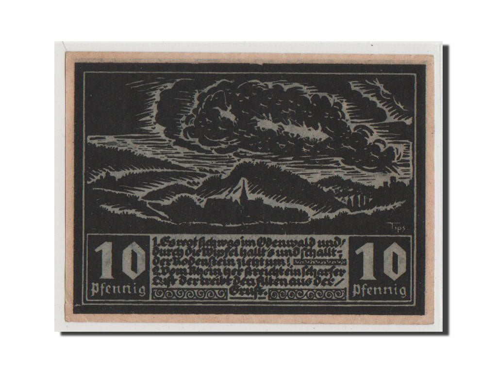 Banknote, Germany, Hessen, 10 Pfennig, 1921, UNC(63), Mehl:372.2