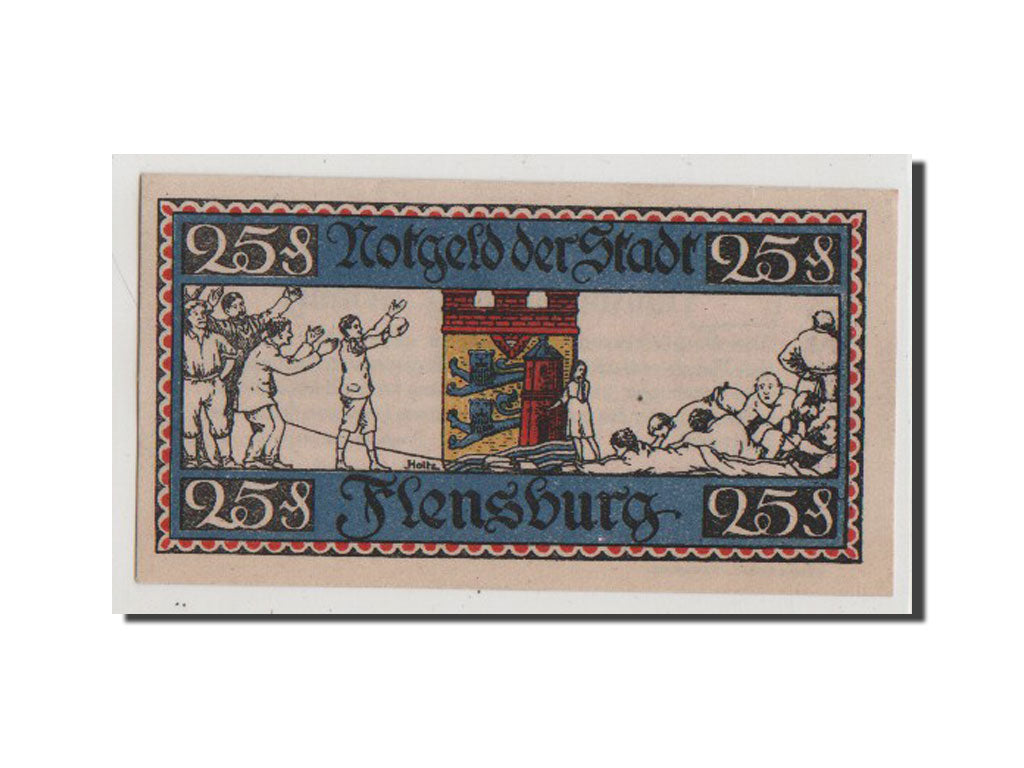 Banconote, Germania, Flensburg, 25 Pfennig, 1920, SPL+, Mehl:369.3-5