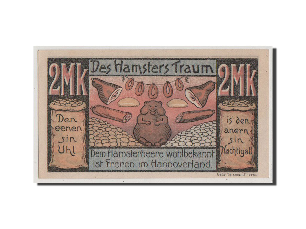 Germany, Hannover, 2 Mark, 1921, UNC(65-70), Mehl #327.2