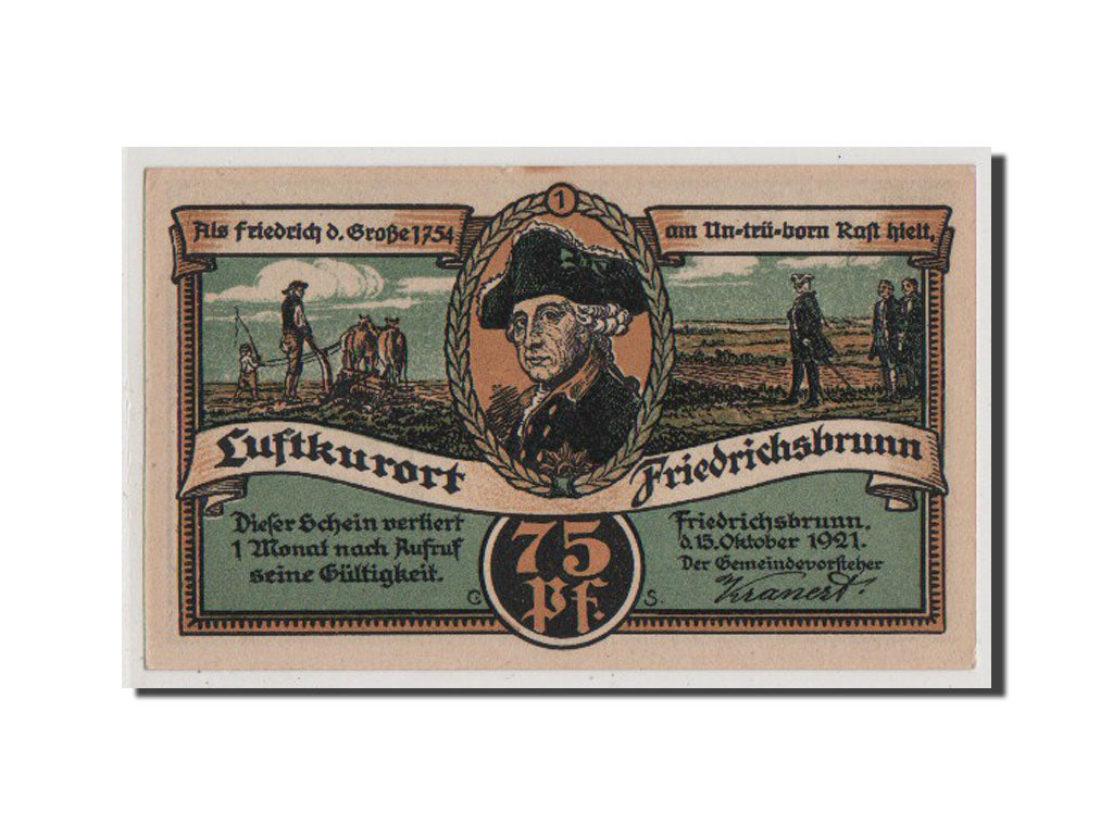Billet, Allemagne, Provinz Sachsen, 75 Pfennig, 1921, NEUF, Mehl:394.1