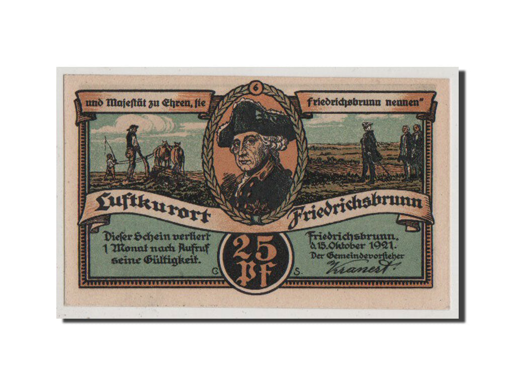 Banconote, Germania, Provinz Sachsen, 25 Pfennig, 1921, FDS, Mehl:394.1