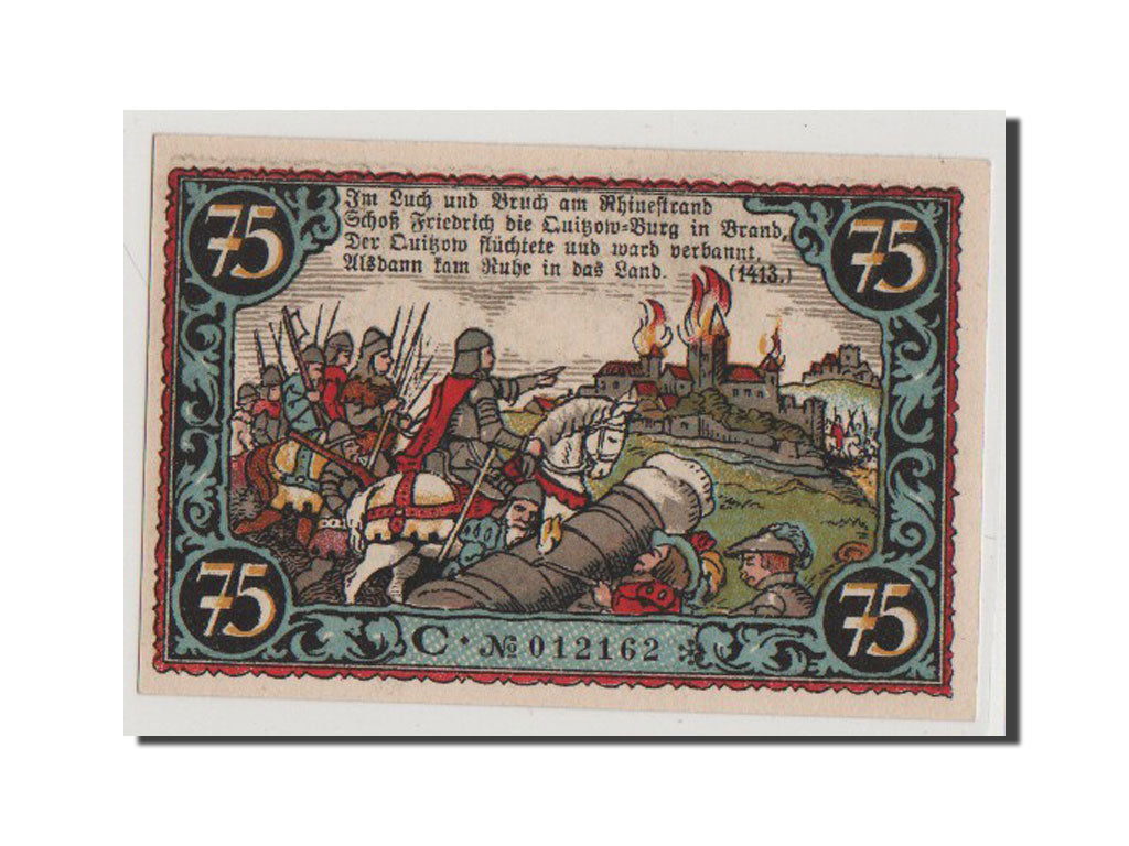 Geldschein, Deutschland, Friesack Stadt, 75 Pfennig, 1921, 1921-11-01, UNZ