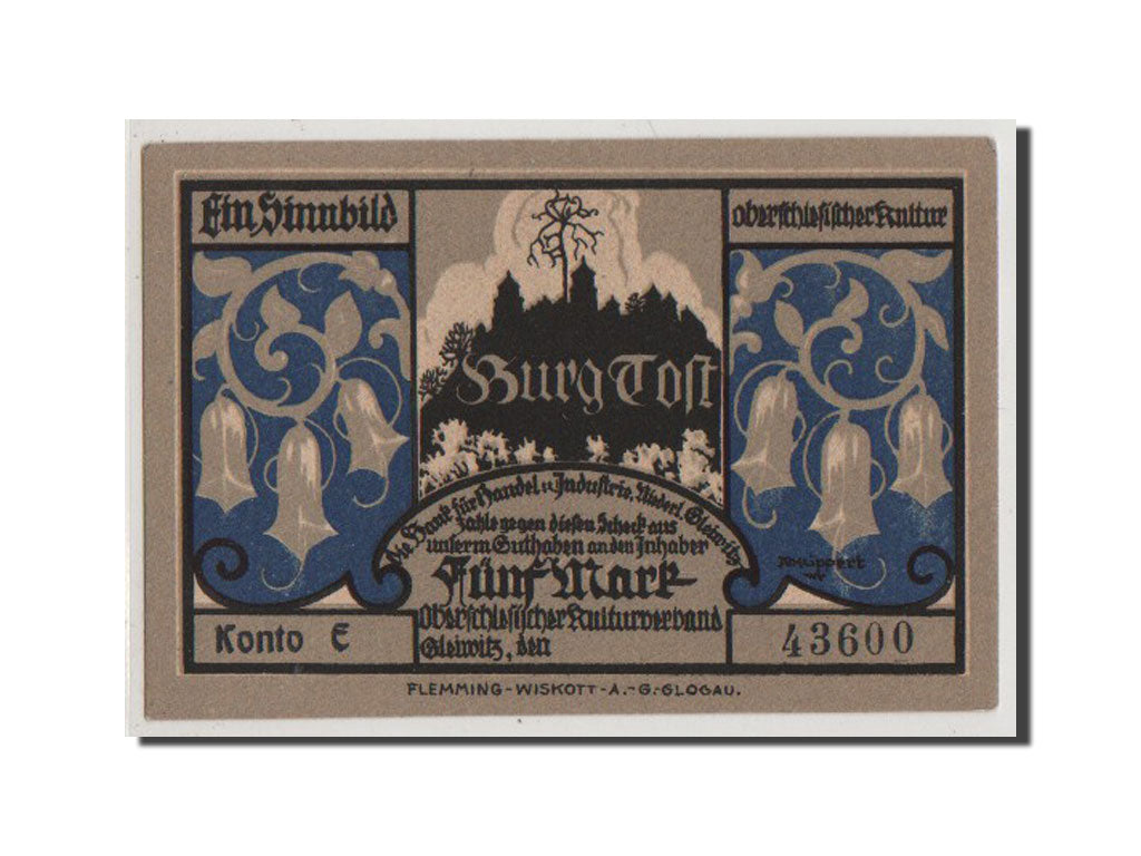 Banknote, Germany, Oberschlesien, 5 Mark, UNC(64), Mehl:437.1a